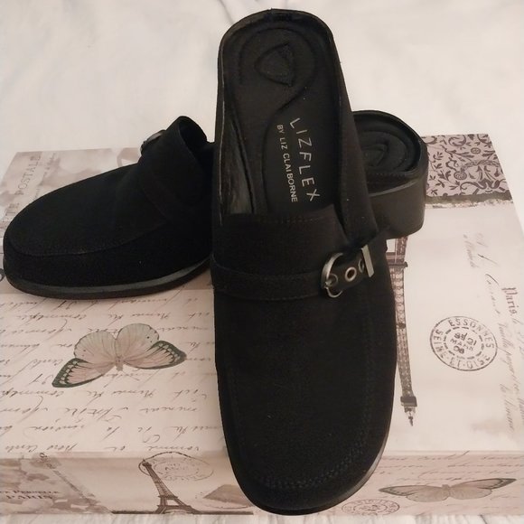 Liz Claiborne Black Mules | Size 9M - Picture 2 of 5